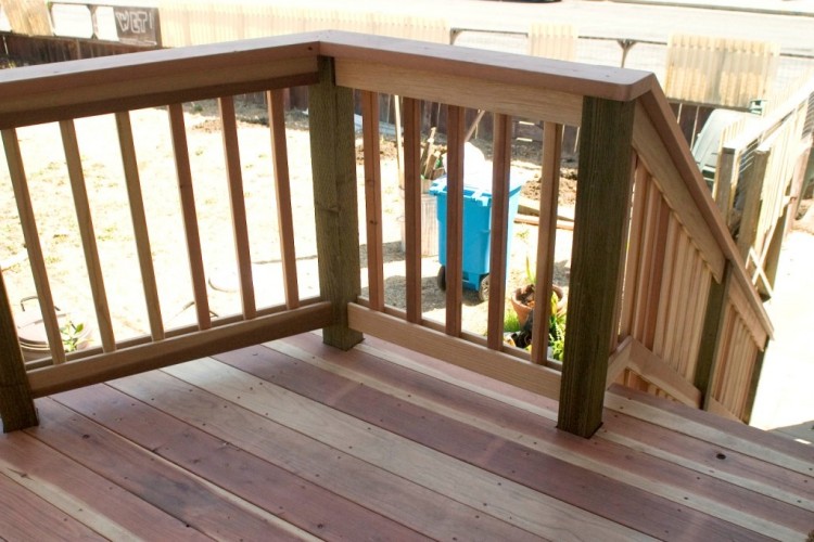 building deck stairs on uneven ground ideas railing