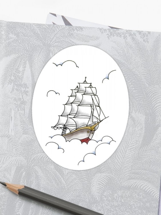 Pirate Ship Tattoo 92