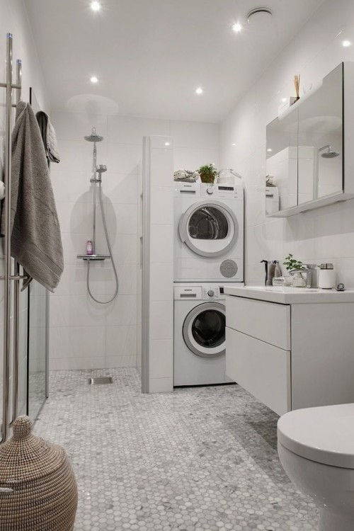 small bathroom laundry