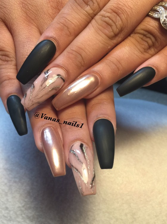 A coffin nail shape allows for all possible nail designs because there is so much space