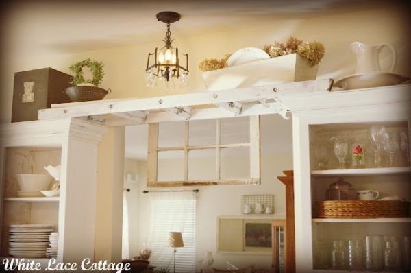 kitchen with white cabinets