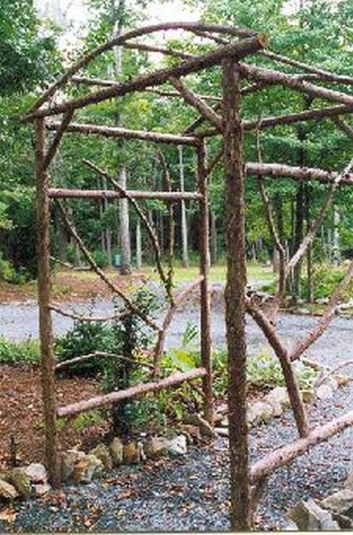 Garden Design with Regal Wooden Garden Obelisk in Lead Grey with Front Yard