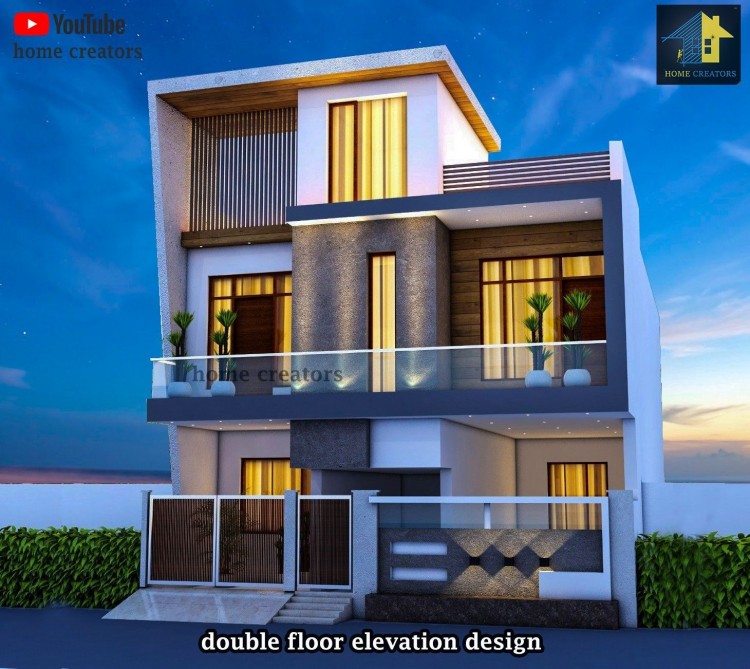 modern house front small house front elevation modern house elevation  modern house front view double floor