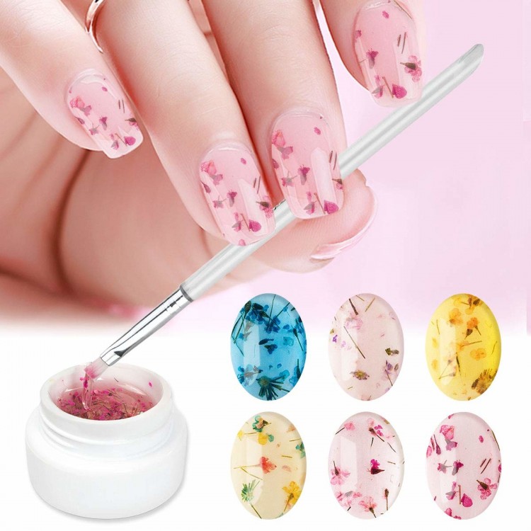 Lghzlink Latest version transparent Blossom Nail Gel Nail Art DIY Magic Effect Flower Gel Polish Soak