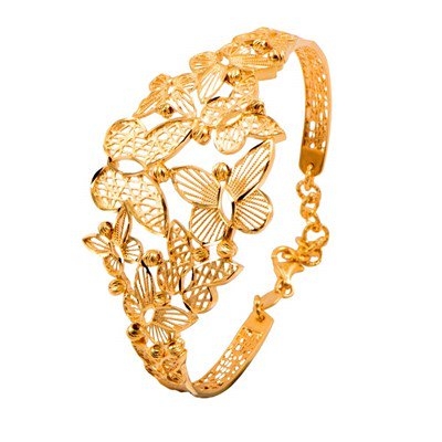 Image of Unique Design Hollow Bracelet For Men/Women Gold Color Vintage Big  Link Chain