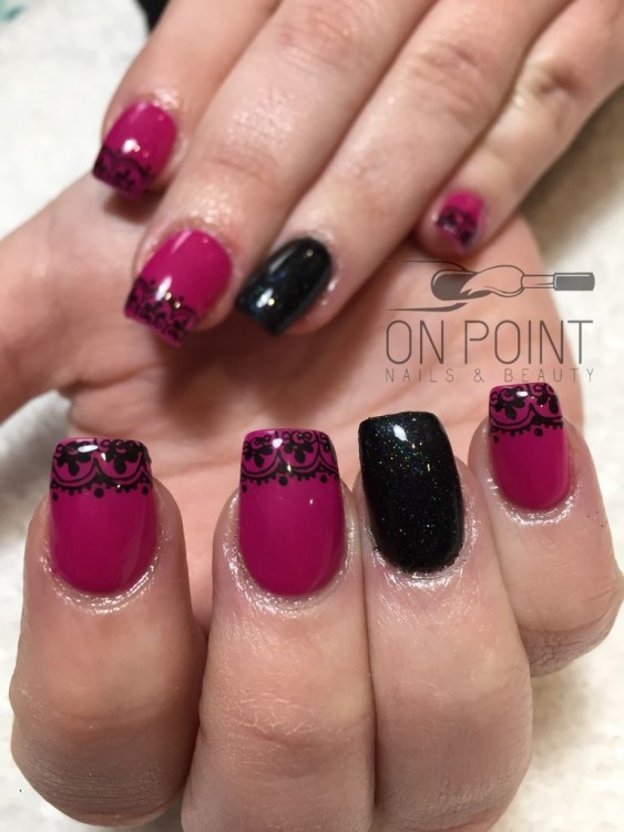 Black False Nails Ballerina/Coffin French Glitter UV Gel Design Acrylic Nail Tips Square Head Fake Nails Tips 2018 New Acrylic Nail Set Fake Nails Designs