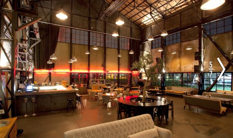 Spacious Rustic Warehouse Industrial Cafe Interior Concept Office Design Concepts