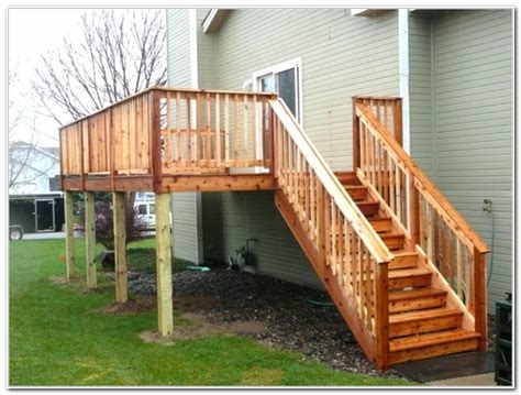 deck step ideas wooden