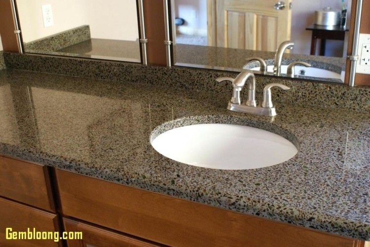 recycled glass countertops Bathroom
