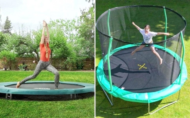backyard trampoline landscape ideas