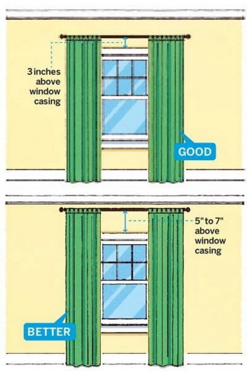 Use stripes to elongate the space