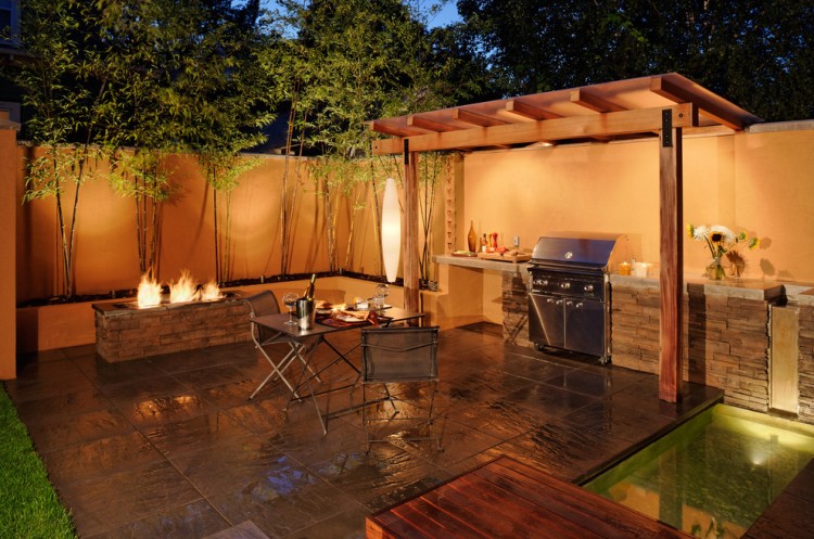 7 Outdoor Kitchen Ideas For The Best Summer Yet Yard And Garden Grill Design 7c72eb5447eb4bf535c80bf8aa0fcfe7 Pictures & Expert Advice Backyard Bar Island