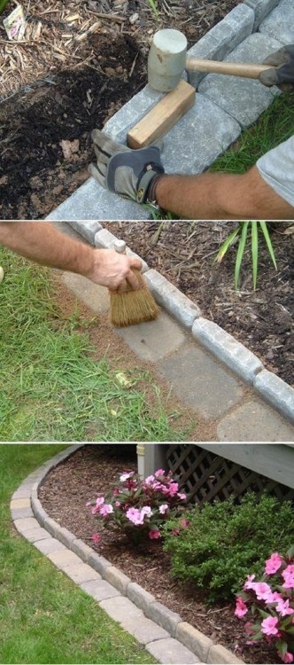 stone landscape edging ideas