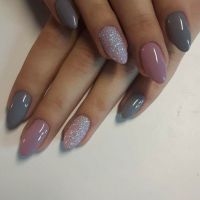 Nail Art:Gel Nail Art Marble Gel Polish Nails Grey Rose Gold White Marble Nail